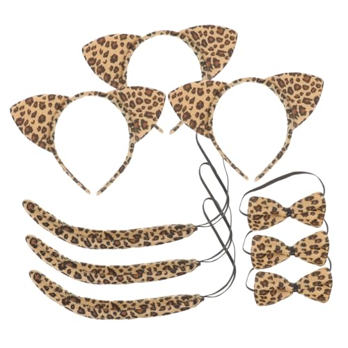 Toyvian 3 Sätze Teiliges Katzenohren Kostüm Set für Stirnband mit Leopardenmuster Schleife und Tierkostüm Zubehör für Halloween Karneval Cosplay und Mottopartys Toyvian 3 Sätze Teiliges Katzenohren Kostüm Set für Stirnband mit Leopardenmuster Schleife und Tierkostüm Zubehör für Halloween Karneval Cosplay und Mottopartys von Toyvian