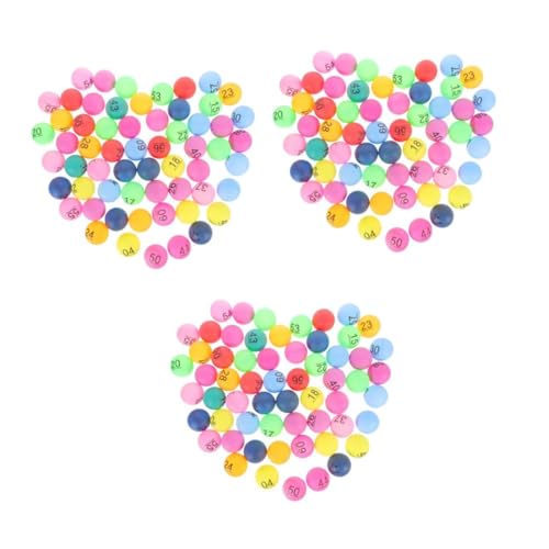 Toyvian 3 Sätze Zahlenball Nummerierte Lottokugeln Groß Tombola Ziehball Nummerierte Pong-bälle Verlosen Nummerierte Bingokugel Kleine Plastikbälle Für Spiele Zahlenbälle Bunt 60 Stück * 3 von Toyvian
