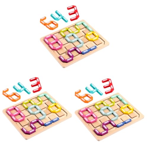 Toyvian 3 Sätze Zahlenlabyrinth Puzzle Holzzubehör Kind von Toyvian