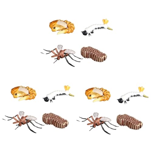 Toyvian 3 Sätze Moskito-Modell Modelle tortendeko Einschulung Insektenfigurenmodell Lebenszyklus der Mücken Tier Ornamente Kind von Toyvian