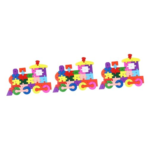 Toyvian 3 Stück 26 Puzzle-Spielzeug Spielzeug für Kinder kinderspielzeug Holzpuzzle Puzzles Holz Spielset Holz Puzzlematte Bausteinspielzeug Kinder rätseln Anzahl Blöcke Hölzern von Toyvian