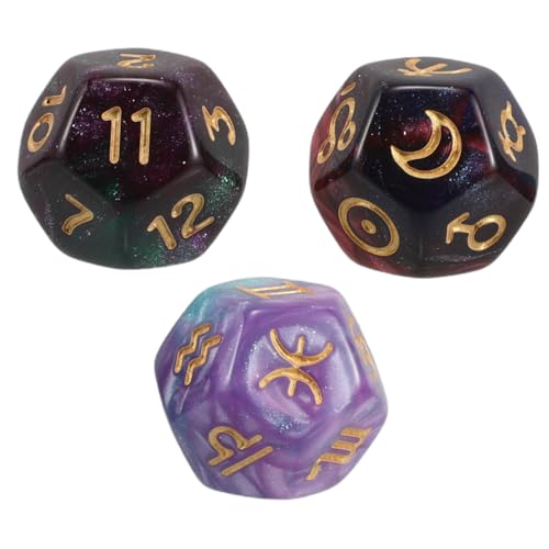 Toyvian Planetenwürfel Sternzeichen Zahlen Zum Lesen Tabletop-Spiel von Toyvian