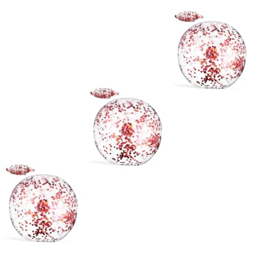 Toyvian 3 Stück Ballon Aufblasbare Strandbälle Wasserspielzeug Party riesiger Wasserball Billardkugeln für Schwimmbecken Poolspielzeug Wasserball für Pool Kinderbälle Umweltschutz-PVC von Toyvian