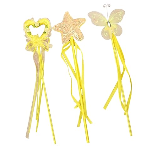 Toyvian 3 Stück Feenstab Lieferungen Partydekorationen Geburtstag Mini geformt Herz für kinderspielzeug Children Toys Girl Present Zauberstäbe Pentagramm-Zauberstab Yellow Toyvian 3 Stück Feenstab Lieferungen Partydekorationen Geburtstag Mini geformt Herz für kinderspielzeug Children Toys Girl Present Zauberstäbe Pentagramm-Zauberstab Yellow von Toyvian