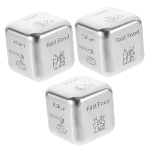 Toyvian 3 Stück Food Decision Dice Langlebig Leicht zu Reinigen Klare Markierungen Vielseitig für Dinner Reisen Familienessen Stressfreie Essenswahl Geschenkidee zum Jahrestag von Toyvian