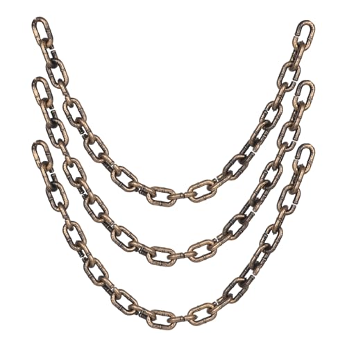 Toyvian 3 Stück Halloween-Ketten: Gefälschte Gefängnisketten aus Kunststoff für Halloween-Party-Dekorationen, Kostüm-Cosplay-Zubehör und Spukhaus-Requisiten Toyvian 3 Stück Halloween-Ketten: Gefälschte Gefängnisketten aus Kunststoff für Halloween-Party-Dekorationen, Kostüm-Cosplay-Zubehör und Spukhaus-Requisiten von Toyvian