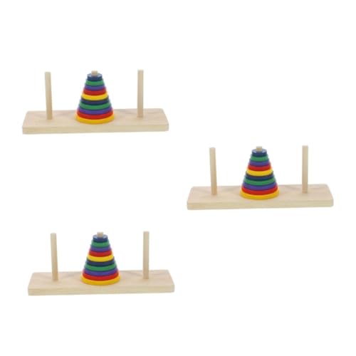 Toyvian 3 Stück Holz Puzzle Turm Buntes Hanoi Denkspiel für Erwachsene und Intelligentes Brettspiel mit Glatter Oberfläche Kreatives Holzspiel Fantasie und Sicher und Langlebig Toyvian 3 Stück Holz Puzzle Turm Buntes Hanoi Denkspiel für Erwachsene und Intelligentes Brettspiel mit Glatter Oberfläche Kreatives Holzspiel Fantasie und Sicher und Langlebig von Toyvian
