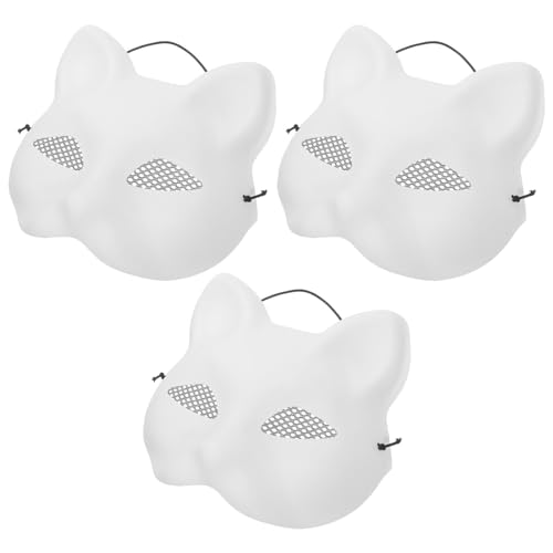 Toyvian 3stücke Unbemalte Katzenmasken Zum Anmalen Maskerade Masken Für Halloween Karneval Und Partys Für Kreative Bastelprojekte Und Individuelle Gestaltung Toyvian 3stücke Unbemalte Katzenmasken Zum Anmalen Maskerade Masken Für Halloween Karneval Und Partys Für Kreative Bastelprojekte Und Individuelle Gestaltung von Toyvian