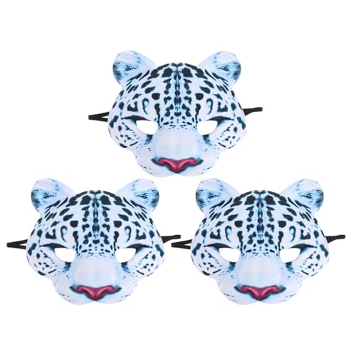 Toyvian 3 Stück Leoparden-Halbgesichtsmaske, weiche EVA-Tier-Cosplay-Maske, Halloween-Party, Kostüm-Requisiten für Kinder und Erwachsene, Dekorationszubehör Toyvian 3 Stück Leoparden-Halbgesichtsmaske, weiche EVA-Tier-Cosplay-Maske, Halloween-Party, Kostüm-Requisiten für Kinder und Erwachsene, Dekorationszubehör von Toyvian