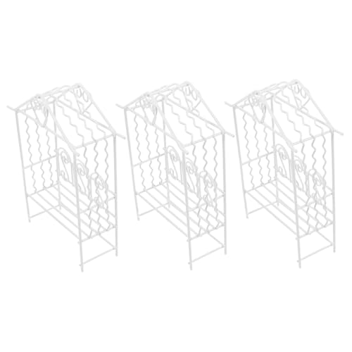 Toyvian 3 Stück Mikrolandschaftsdekoration kleine Landschaftsornamente Puppenhausdekor DIY Mini-Bogenrahmen Miniaturlandschaftszubehör Puppenhaus-Ornamente Hochzeitsbogenschmuck Weiß von Toyvian
