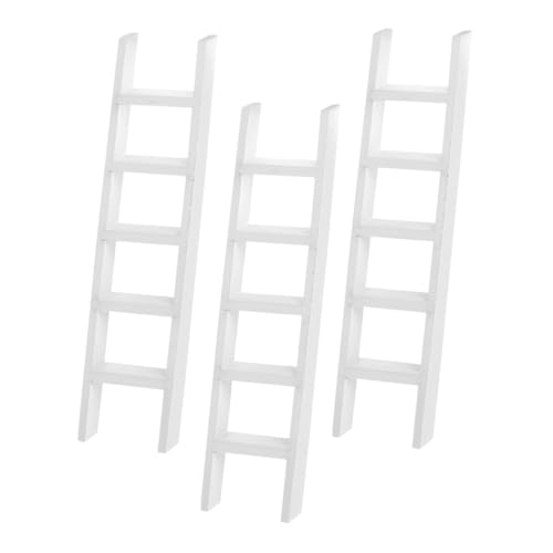 Toyvian 3 Stück Mini -simulierte Holzleiter Puppenhaustreppe Kleines Leiterdekor Mini-Leiter-Ornament Kleines Puppenhaus Zubehör Winzige Treppen Miniatur-holzleiter Weiß Hölzern von Toyvian