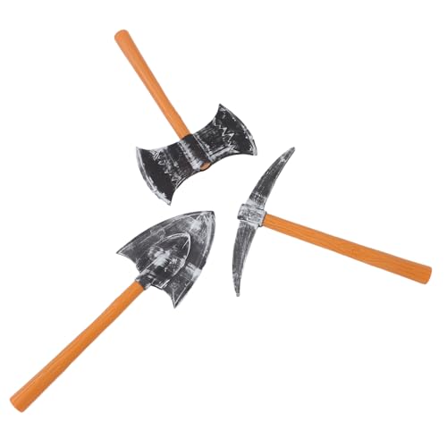 Toyvian 3 Stück Realistische Pickaxe Doppelseitige und Schaufel für Halloween Bühnenaufführungen und Kindergeburtstagsfeiern Hochwertige Details und Leicht zu Transportieren von Toyvian
