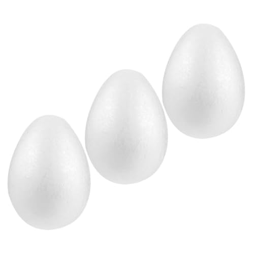 Toyvian 3 Stück Schaum Eier Weiß gefälscht groß Mini basteln für ostern basteln zu ostern Schaumstoffeier Ostereier zum Gestalten Ostereier selber machen leeres Osterei leere Eier von Toyvian