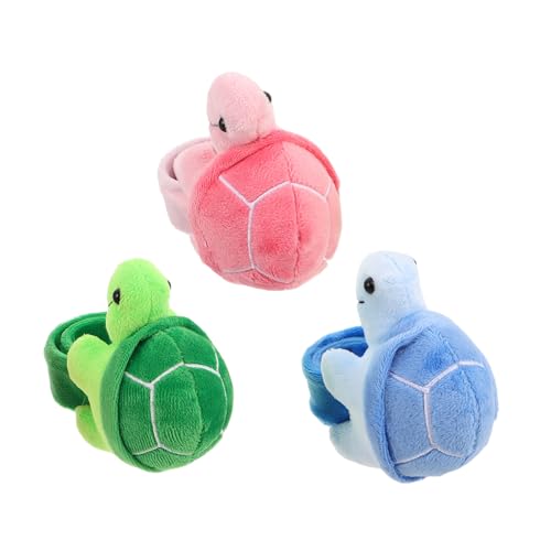 Toyvian 3 Stück Schildkrötenarmband Stofftier -slap -armband Klassenzimmer-strumpffüller Goodie-bags-füller Für Komfortspielzeug Gastgeschenke Für Kindergeburtstage Pp Baumwolle von Toyvian