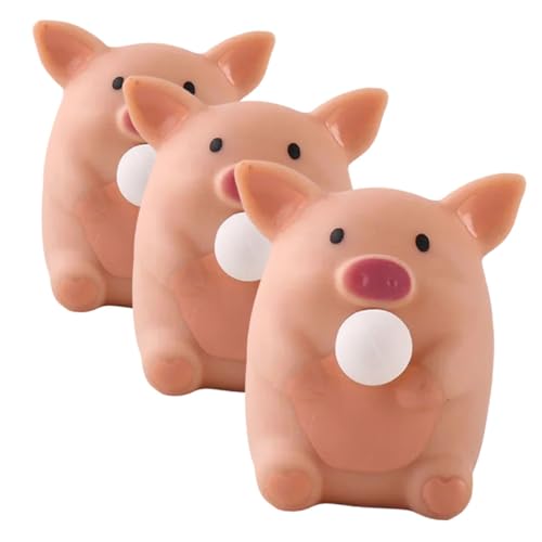 Toyvian 3 Stück Schweinchen Zum Stressabbau Gunst Der Geburtstagsfeier Kuscheltier Light Brown von Toyvian