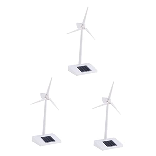 Toyvian 3 Stück Solarbetriebene Desktop Windturbinen Modell aus Abs Weiß Pädagogisches Windmühlen Modell für Schreibtischdekoration und Stem Lernspielzeug Einfach Zusammenzubauen ohne Toyvian 3 Stück Solarbetriebene Desktop Windturbinen Modell aus Abs Weiß Pädagogisches Windmühlen Modell für Schreibtischdekoration und Stem Lernspielzeug Einfach Zusammenzubauen ohne von Toyvian