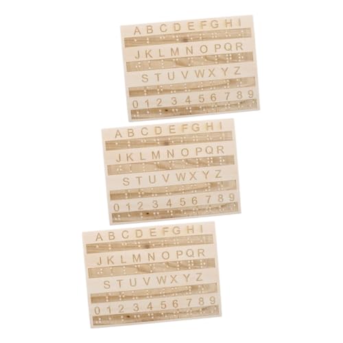 Toyvian 3 Stück Tafel mit Braille-Alphabet Braille-Bücher Gadgets für Blinde sehbehinderte Produkte Blindenschriftbücher für Blinde Braille-Alphabettafel aus Holz hölzern Toyvian 3 Stück Tafel mit Braille-Alphabet Braille-Bücher Gadgets für Blinde sehbehinderte Produkte Blindenschriftbücher für Blinde Braille-Alphabettafel aus Holz hölzern von Toyvian