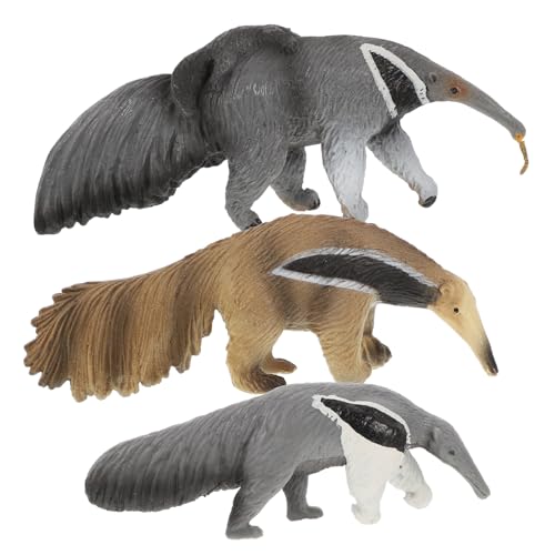 Toyvian 3 Stück Teiliges Ameisenbär Figuren aus Kunststoff Realistische Ameisenbär Deko für Detailgetreue Tierfiguren für Schreibtisch Wohnungsdekoration von Toyvian