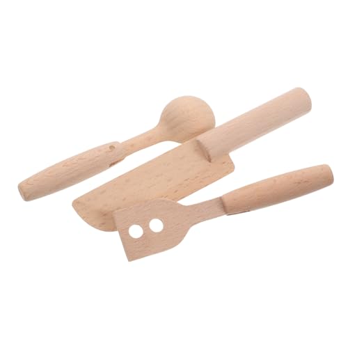 Toyvian 3 Stück Teiliges Holzspielzeug Küchen Set für Realistische Kochutensilien mit Schneidewerkzeugen für Kleinkinder zum Schneiden von Obst Gemüse und Zubereiten von Snacks Toyvian 3 Stück Teiliges Holzspielzeug Küchen Set für Realistische Kochutensilien mit Schneidewerkzeugen für Kleinkinder zum Schneiden von Obst Gemüse und Zubereiten von Snacks von Toyvian