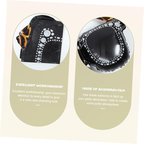 Toyvian 3 Stück Teiliges Jahre Party Sonnenbrillen Ballon aus Aluminiumfolie Aufblasbare Retro Party Deko und Fotorequisiten für Musik Themenfeiern Robust und Wiederverwendbar von Toyvian