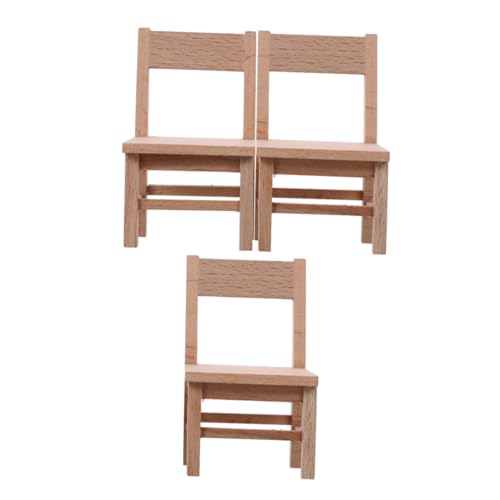 Toyvian 3 Stück Teiliges Miniatur Holzstühle Stabile Puppenhausmöbel Passend Skaliert für DIY Miniatur Einrichtung Realistische Dekoration für Puppenhaus Wohnzimmer und Schlafzimmer Toyvian 3 Stück Teiliges Miniatur Holzstühle Stabile Puppenhausmöbel Passend Skaliert für DIY Miniatur Einrichtung Realistische Dekoration für Puppenhaus Wohnzimmer und Schlafzimmer von Toyvian