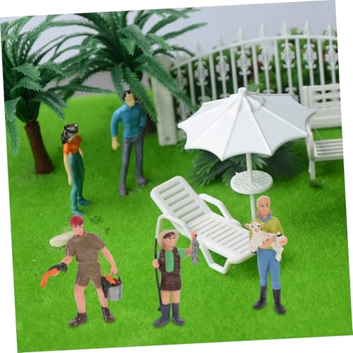 Toyvian 3 Stück Teiliges Miniatur Menschen Figuren Modellbau Figuren für Sandtisch Dekoration Stabile Standfläche Kreative DIY Landschaftsaccessoires von Toyvian