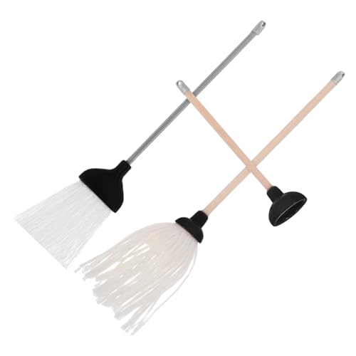 Toyvian 3 Stück Teiliges Miniatur Reinigungsset für Puppenhäuser Realistische Mop und Besen mit Toilettenpümpel für Badezimmer und Waschküche für Kreatives und Miniaturdekoration Toyvian 3 Stück Teiliges Miniatur Reinigungsset für Puppenhäuser Realistische Mop und Besen mit Toilettenpümpel für Badezimmer und Waschküche für Kreatives und Miniaturdekoration von Toyvian