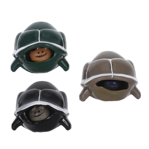 Toyvian 3 Stück Teiliges Schildkröten quetschtier Stressabbauendes Fidget Kleine Tragbare Tier Squeeze Bälle Lustige Party mitgebsel für Mädchen und Jungen von Toyvian