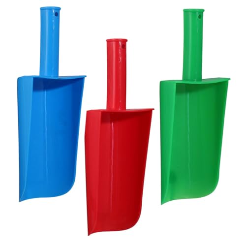 Toyvian 3 Stück Teiliges Strandspielzeug Bunte Sandschaufeln aus Robustem Kunststoff für Sichere Kleine Sandspaten in Rot Blau Grün zum Sandkasten und Strandspaß von Toyvian
