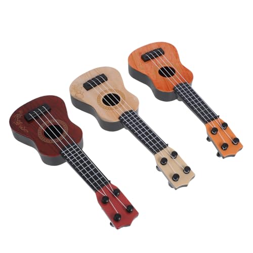 Toyvian 3 Stück Teiliges Ukulele Robustes Material Realistisch Gestaltetes Mini Musikinstrument für Musikalische Früherziehung Attraktiver Musikinteresse Farbiges Geburtstagsgeschenk für von Toyvian