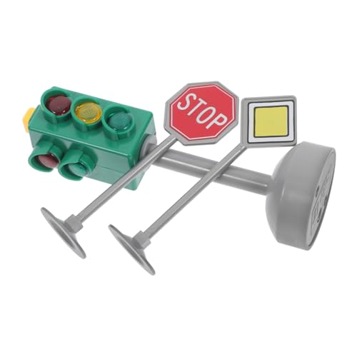Toyvian 3 Stück Verkehrsampel Spielset mit LED licht und Sprachfunktion Verkehrszeichen für Frühe Verkehrserziehung Sicherer Kunststoff Inklusive Fußgänger Fahrzeugsignale Interaktives von Toyvian