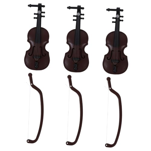Toyvian 3pcs Miniatur Violine Modell Ornamente Simulation Violine Spielzeug Für Puppe Toyvian 3pcs Miniatur Violine Modell Ornamente Simulation Violine Spielzeug Für Puppe von Toyvian