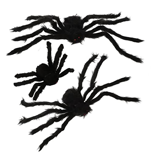 Toyvian 3 Stücke Halloween-Spinne Kessel Halloween-Krähen Halloween-Dekorationen Spinne Halloween aussendeko Halloween plüschtier Streich-Requisiten Halloween-Partyzubehör Black von Toyvian