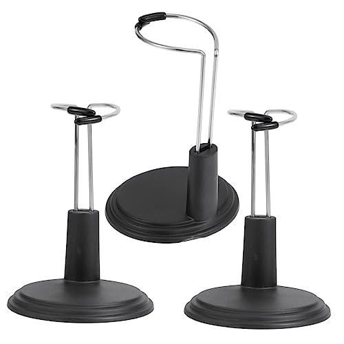 Toyvian 3 Stücke Puppenständer Blau Puppenanzeigehalter Inhaber Puppen Steht Mädchen Marionette Stand Puppe Stehen Klar Gestell Stützständer Für Puppen Halten Groß Black Plastik von Toyvian