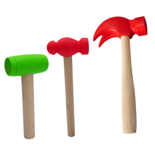 Toyvian 3 Stücke simulierter Kleiner Holzhammer lustige Spielsachen Kleiner Hammer Hammerschlagspielzeug Hammer Hammerspielzeug für -Hammer- Plastik von Toyvian