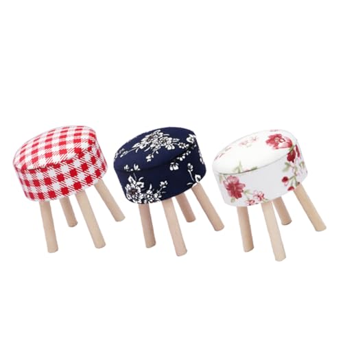 Toyvian Mini-hocker-Ornament Für Puppenhaus 3 Stück Miniatur-hockerstühle Kariert Für Kreatives Spielen Von Jungen Und Mädchen Toyvian Mini-hocker-Ornament Für Puppenhaus 3 Stück Miniatur-hockerstühle Kariert Für Kreatives Spielen Von Jungen Und Mädchen von Toyvian