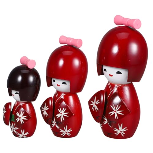 Toyvian 3 Teiliges Kimono Holzpuppen Cartoon Größen Kimono Drachen Kimono Für Frauen Kimono Figur Dekoration Mädchen Kimono Puppe Gefälschte Tisch Kimono Puppe Figur Puppen von Toyvian