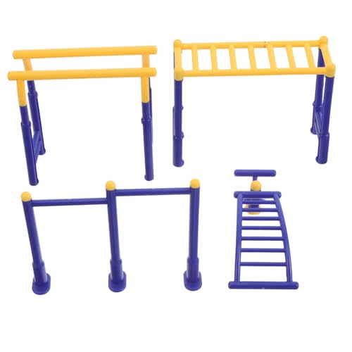 Toyvian 3-teiliges Miniatur-fitnessstudio-Set Für Puppenhäuser: Kleines Fitnessgerät-Modell Aus Kunststoff – Puppenhaus-übungs-sandtisch-Modell Für Hausszenen Und Heimwerkerarbeiten von Toyvian