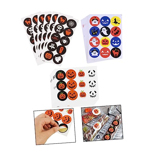 Toyvian 30 Blatt Halloween Aufkleber Dekorationsaufkleber Für Halloween Versiegelungsaufkleber Cartoon Muster Aufkleber Klebeaufkleber Kupferplatten Aufkleber von Toyvian