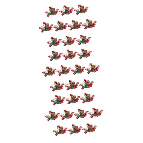 Toyvian 30 Stk Kucheneinsatz Rote Beerenpflücker Weihnachtskuchendekoration Artificial Pine Picks Rote Beerenverzierungen Weihnachten Weihnachtsdeko Weihnachtsbaum Plastik Kleines Geschenk von Toyvian