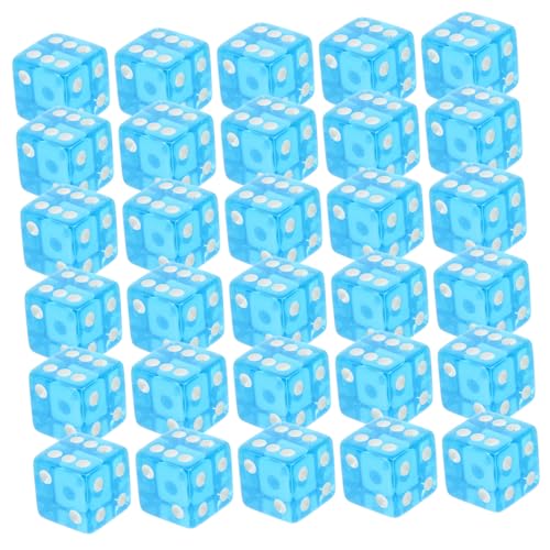 Toyvian 30 Stück Acryl für Brettspiele Party und Spielwürfel Seitige Zahlenwürfel Leicht und Kompakt Zubehör für Familienfeiern und Spieleabende von Toyvian