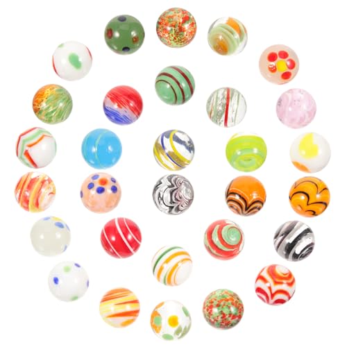 Toyvian 30 Stück Glasmurmeln Murmelspielzeug Murmeln Ornamente Lernspielzeug Runde Murmelkugeln Murmeln In Großen Mengen Kindermurmeln Murmelperlen Für Armbänder Outdoor von Toyvian