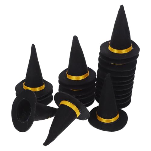 Toyvian 30 Stück Halloween-Mini-Hexenhüte: Flaschenaufsätze – kleine Filzhüte für Weinflaschen, Partydekorationen, Kostüme und Bastelzubehör Toyvian 30 Stück Halloween-Mini-Hexenhüte: Flaschenaufsätze – kleine Filzhüte für Weinflaschen, Partydekorationen, Kostüme und Bastelzubehör von Toyvian