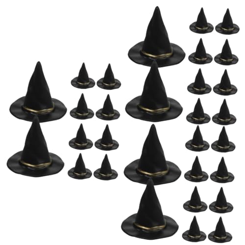 Toyvian 3 Sets Kleiner Hexenhut Miniatur-puppenhaushut Halloween-kostüme Zubehör Für Frauen 10 Stück * 3 von Toyvian
