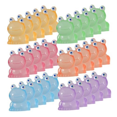 Toyvian 30 Stück Mikro-landschaftsfrosch Kleine Frösche Zum Selbermachen Kleine Froschfiguren Froschaufkleber Kleine Enten Tiere Schlangenspielzeug Gießen Lustig Toilettenreiniger Hai Harz von Toyvian