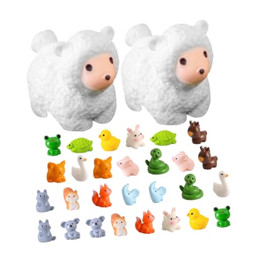 Toyvian 30 Stück Niedliche Frosch Kaninchen Schaf und Ente Dekoration für Terrarien Bonsai und Puppenhäuser Toyvian 30 Stück Niedliche Frosch Kaninchen Schaf und Ente Dekoration für Terrarien Bonsai und Puppenhäuser von Toyvian