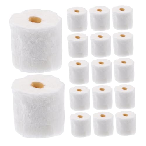 Toyvian 30 Stück Simulierte Papierhandtuchrollen Heimdekoration Toilettenpapier Mini Toilettenzubehör Miniatur Puppenhaus Zubehör Seidenpapier Puppenhaus Miniatur Hausschuhe von Toyvian