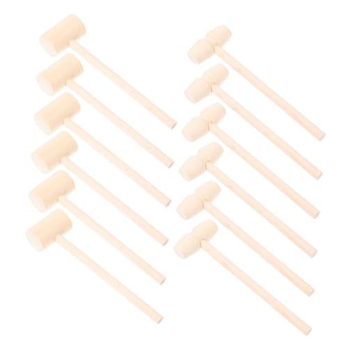 Toyvian 30 Stück Teiliges Holzklüpfel Nachhaltiger Mini Holzhammer Robustem Holz Pädagogisches für Eltern Junge Mädchen Aktivitäten Fördert Motorik Teamwork und Kognitive Entwicklung von Toyvian