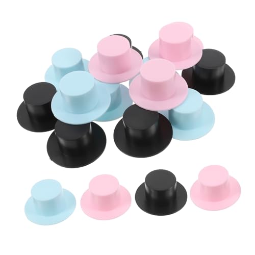 Toyvian 30 Stück Teiliges Mini Clownhüte aus Kunststoff Farbiges Miniatur Hut für Weihnachten Party Basteln und Bühnenauftritte Kleine Hüte für Deko von Toyvian