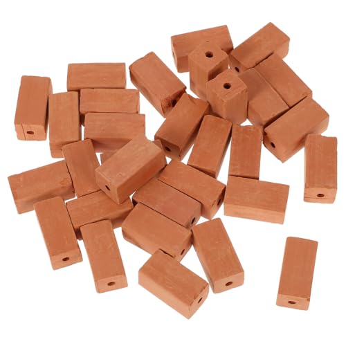 Toyvian 30 Stück Teiliges Mini Ziegelsteine aus Keramik Realistische Miniatur Mauersteine für DIY Puppenhaus BAU Zubehör Langlebige Sandkasten Abdeckung Kreatives von Toyvian